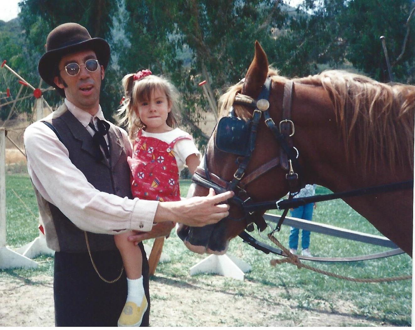Frank with Claire as Horace with horse